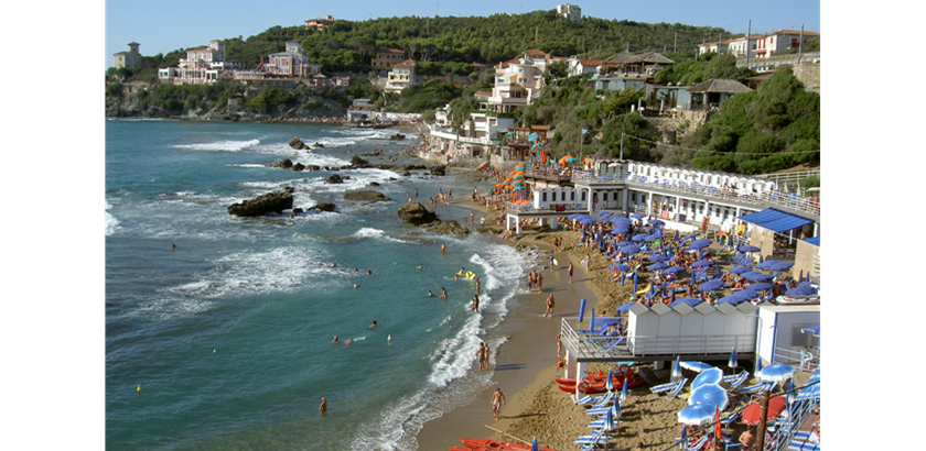 Castiglioncello beach and sea