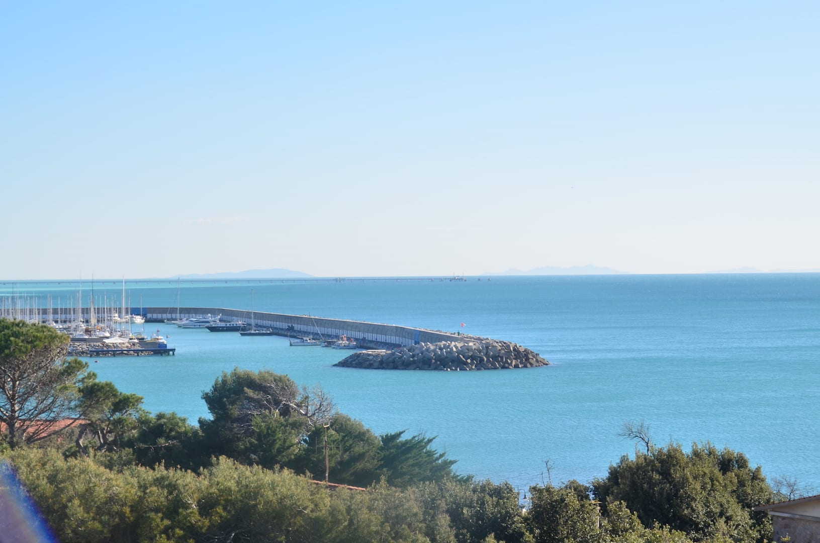 View toward the harbor in Castiglioncello
